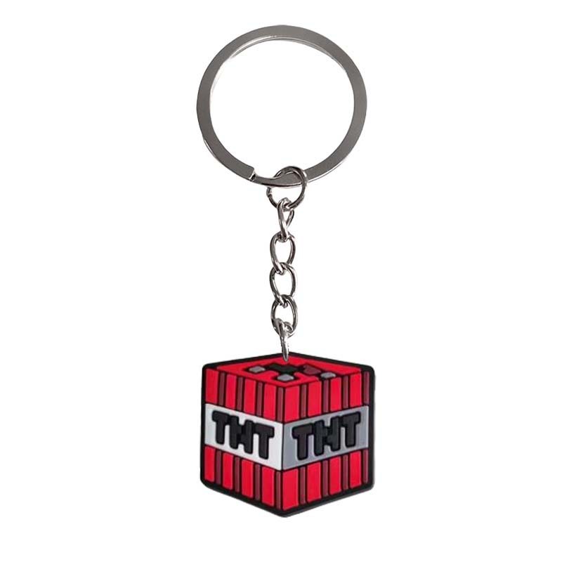 Minecraft キーホルダーシリーズ漫画アクセサリー PVC ソフトラバーキーホルダーバッグペンダント小さなスクールバッグキーホルダー|undefined