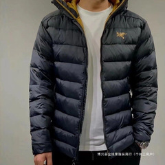 黑金户外保暖羽绒棉服同款新款袅家外套冬季