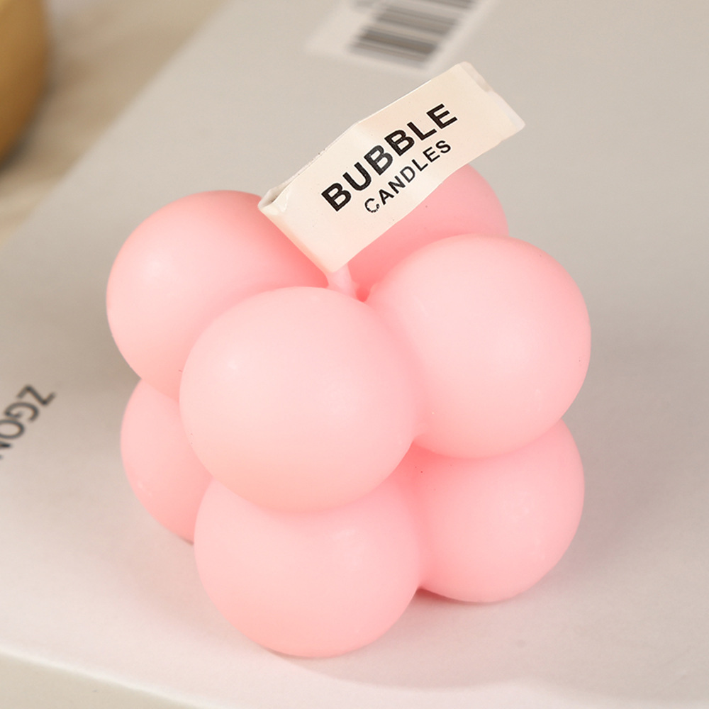 Cubo Rubik al por mayor creatividad casera hecha a mano adorable modelado burbuja fragancia pequeña vela regalo transfronterizo