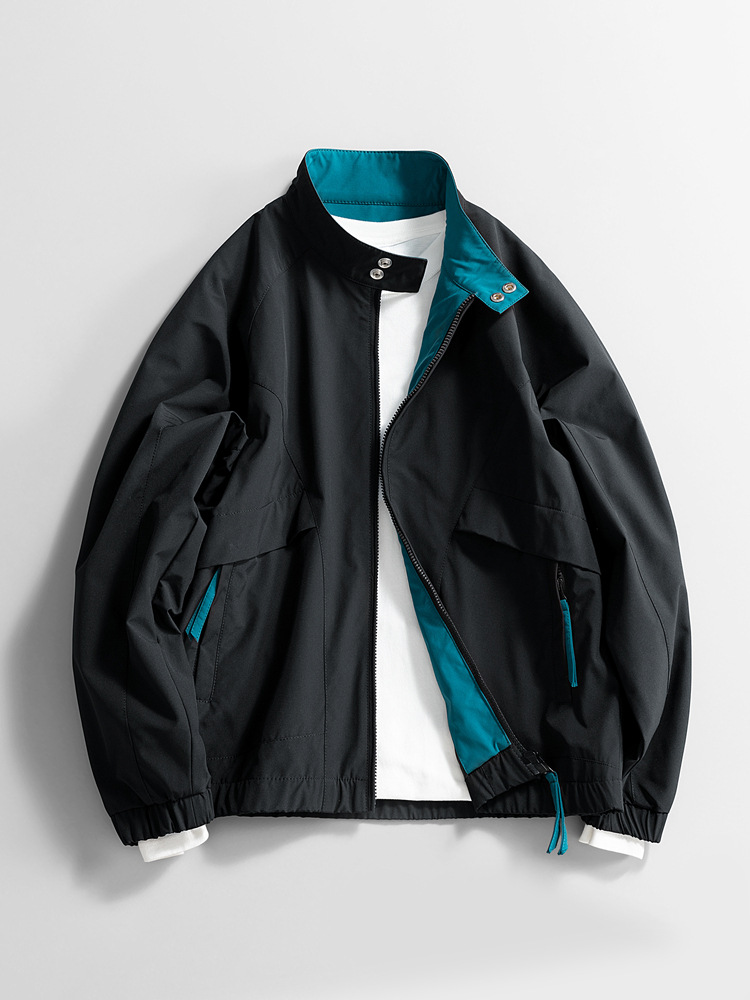 2025春季新款潮牌潮流休闲夹克男 小米格面料防水夹克外套