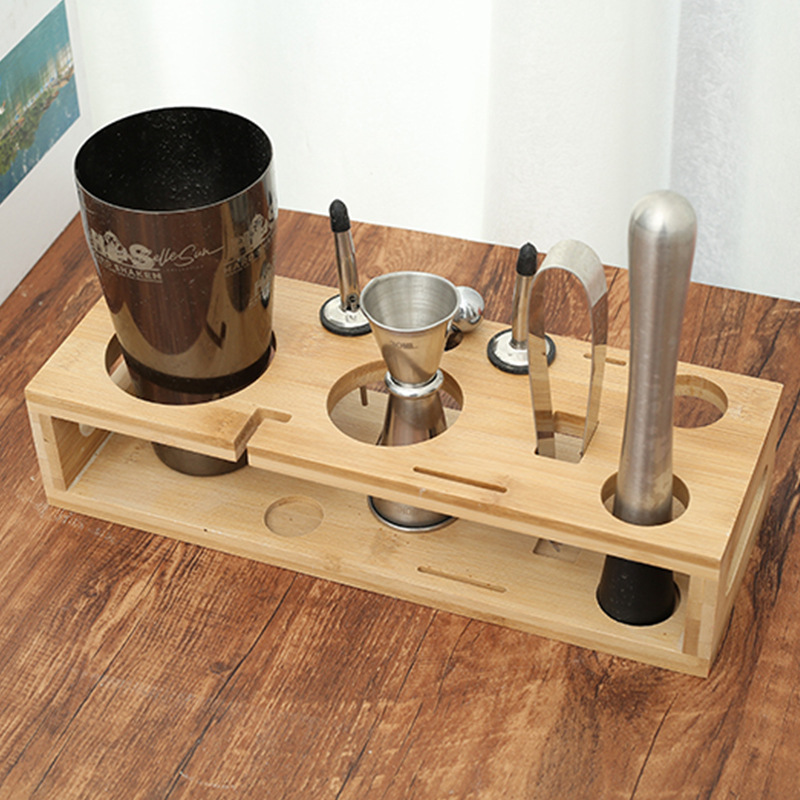 Wooden Mixing Rack Household Mixing Rack Storage Rack Bar Mixing Rack Base Mixing Rack Set Wholesale