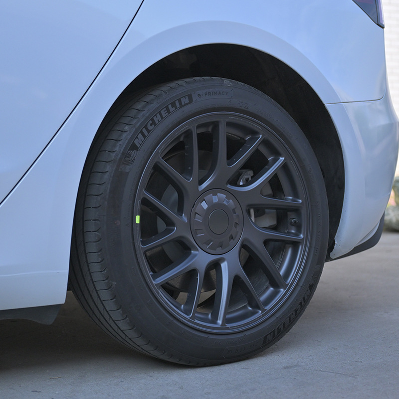 熙新版model 3テスラハブカバー保護カバーセンターカバー18インチスクリューキャップ保護改造に適しています。|undefined