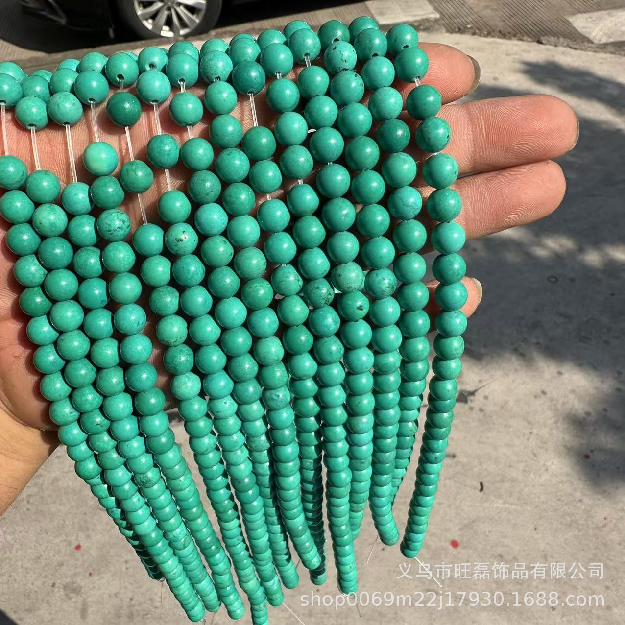 Wang Lei blue turquoise loose beads high porcelain blue turquoise beads diy star moon bodhi jewelry accessories wholesale