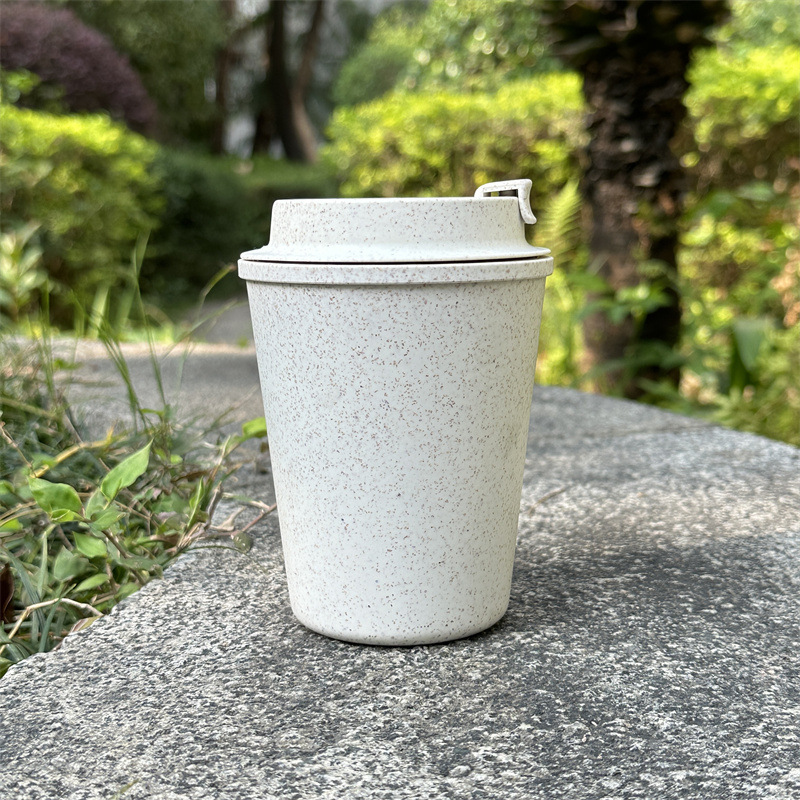 Tazza da caffè e acqua regalo antiscottatura a doppio strato in paglia di grano riciclata ecologica e di alta qualità_voghion.com