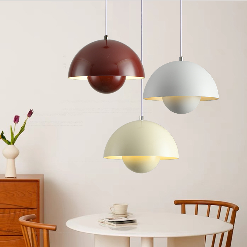 Brotes de flores daneses restaurante candelabro bar dormitorio cabecera simple pasillo rojo moderno nórdico crema viento pequeño candelabro