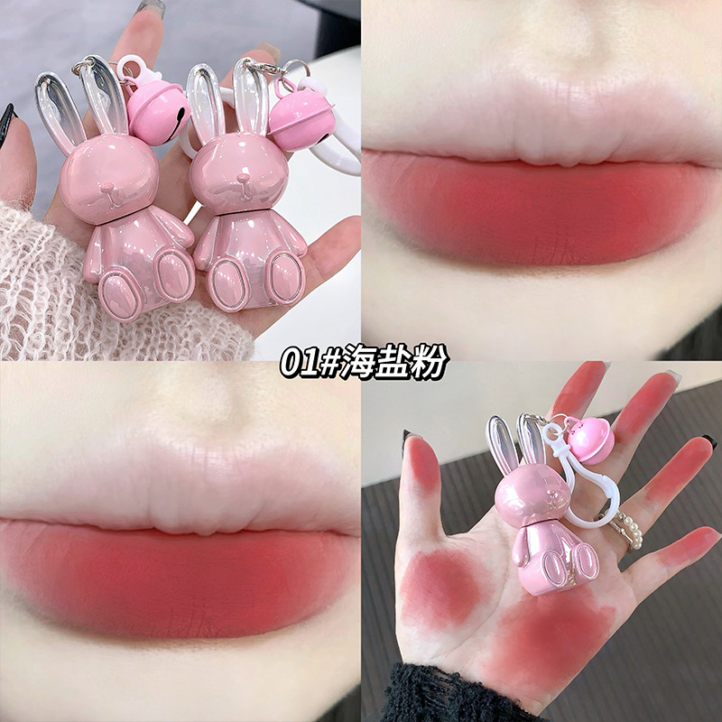 Gege bear polvo, crema labial de niebla, brillo mate, colgante, lápiz labial, esmalte labial, maquillaje