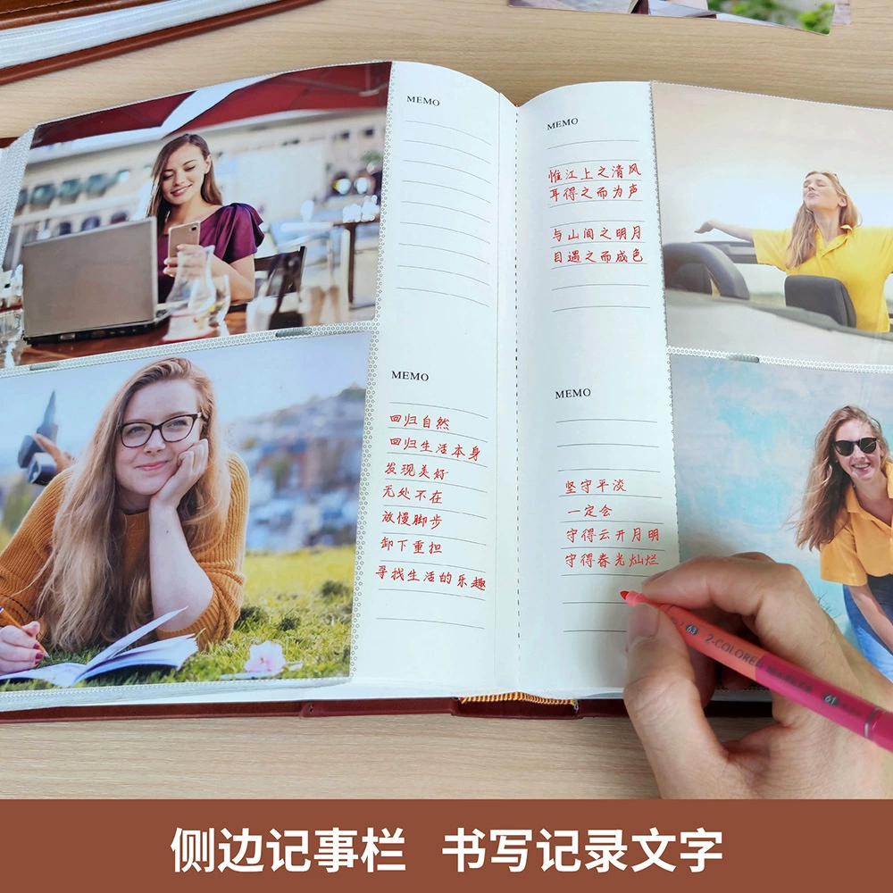 Кожаный альбом Guangmei производителя коллекция лапша фото commemorative альбом ретро Фотоальбом плав-помощь сумка 7-дюймовый альбом книга