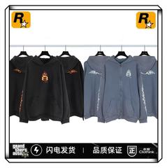 三标齐全现货24s跨境巴黎B家秋冬新款双圈刺绣连帽拉链卫衣批发棉