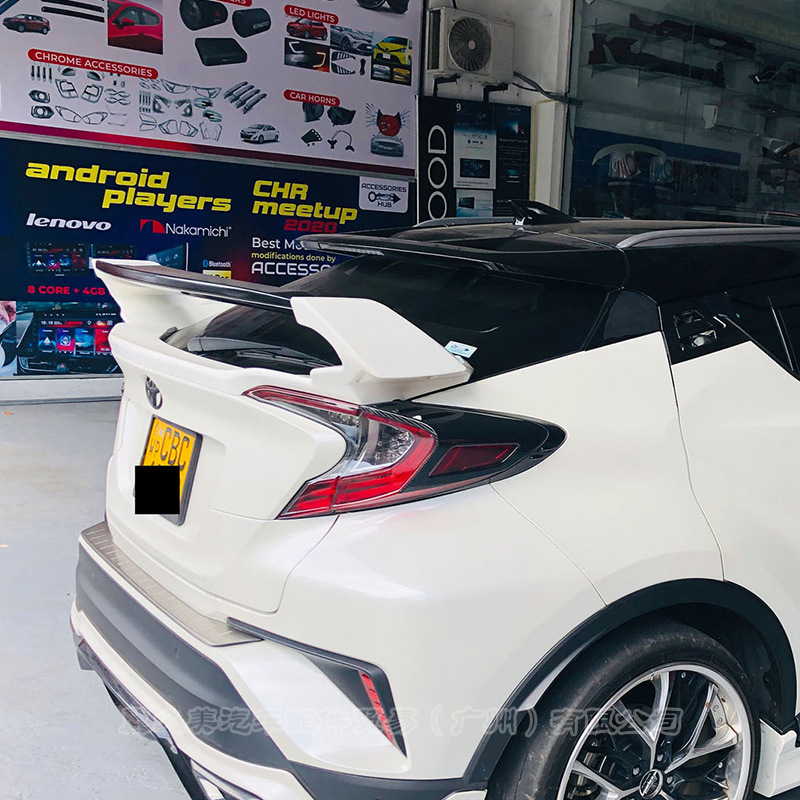 Suitable for 16-22 Toyota Yaris Modified Large Rear Wing Imported Chr Special Raised High Wing No-Drill Double-Layer Gt Wing
