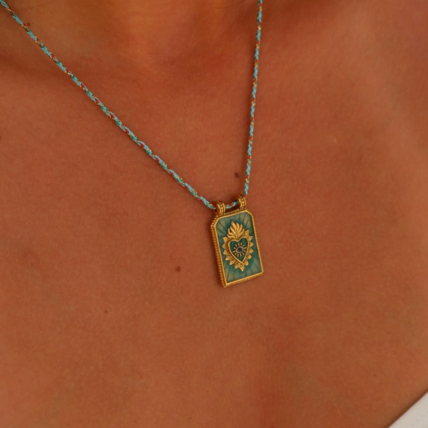 18K Gold Plated Plating Material Copper Pendant Material Pendant Necklace, Necklace Pendant Classification Simple Style Geometric Heart Shape 18K Gold Plated Rope No Chain Pendant Necklaces Wholesale