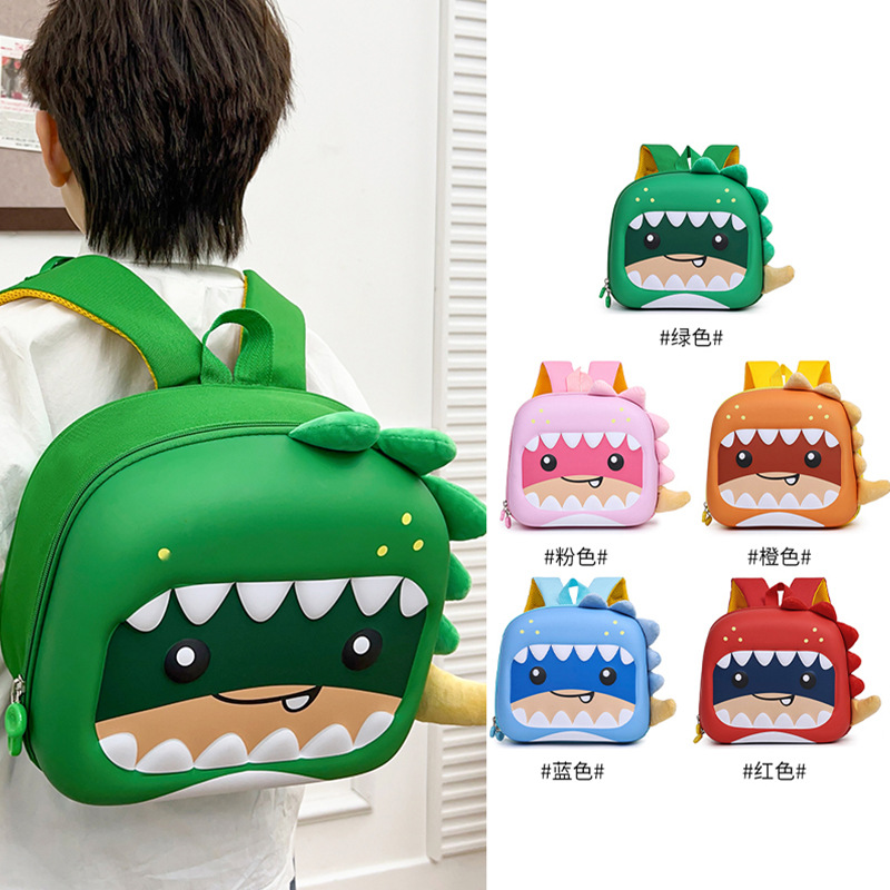 Bolsa infantil transfronteriza dinosaurios de dibujos animados bolsas escolares para niños en jardín de infantes nuevas mochilas preescolares respirables lindas