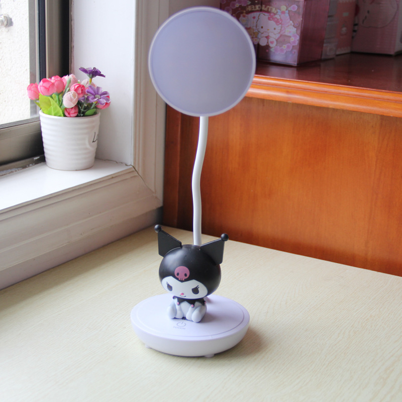 Lámpara de escritorio de lectura de atenuación táctil LED de tres engranajes recargable Carga USB plug-in protección ocular Aprendizaje estudiante titular de la pluma pequeña lámpara de escritorio