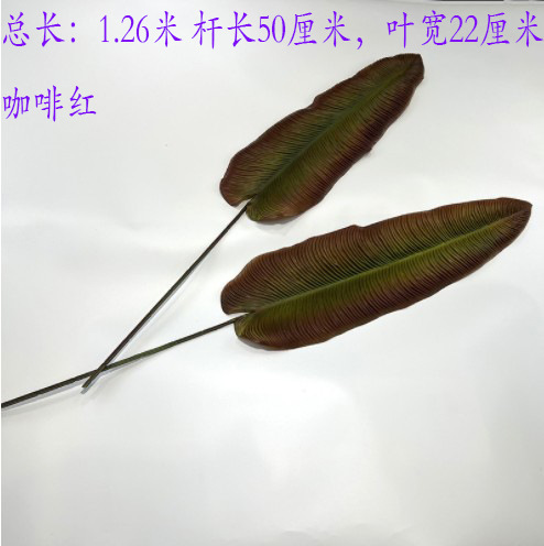 Simulated bird of paradise leaves