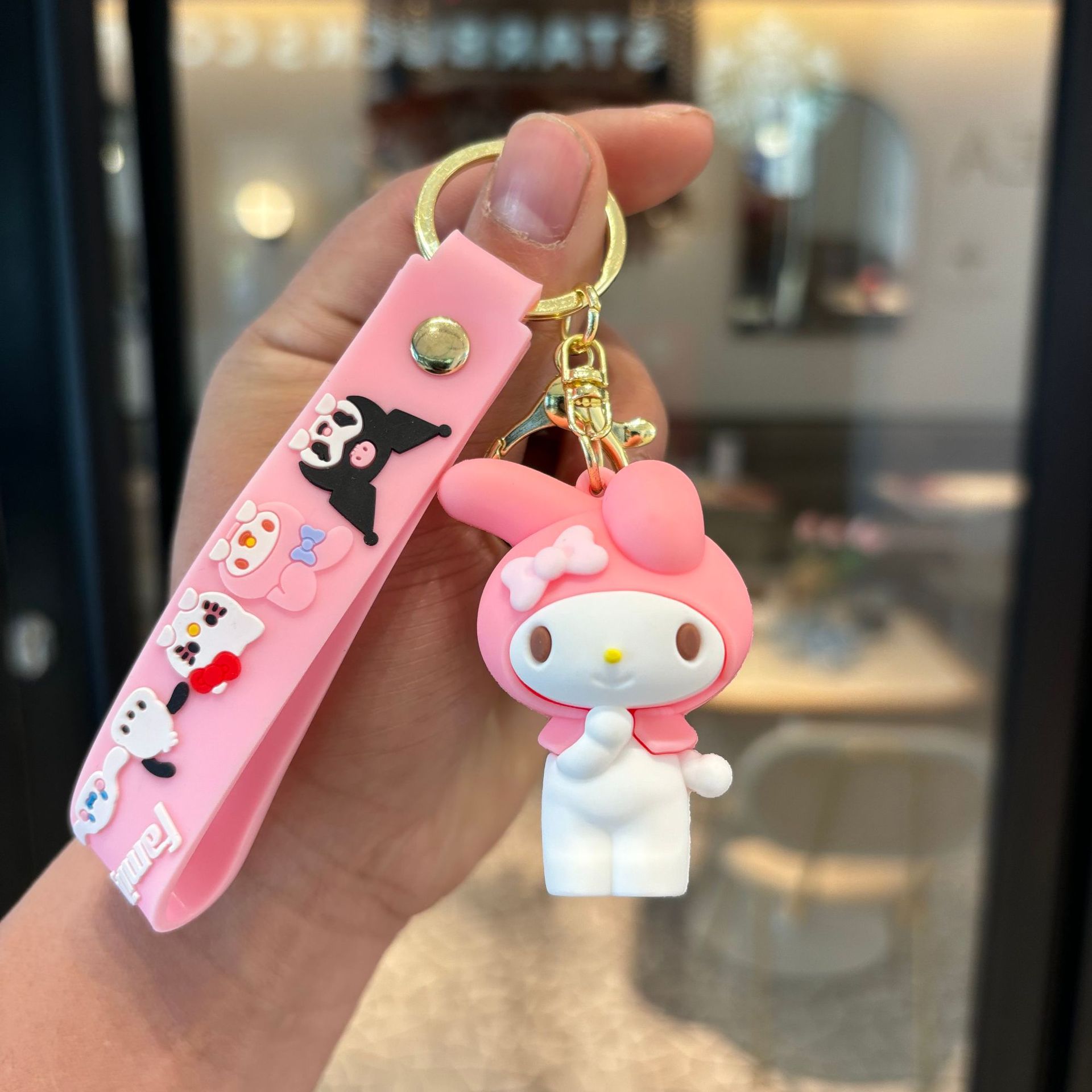 Transfronterizo Sanrio llavero pvc muñeca colgante Kulomi llavero agarre bebé máquina colgante pequeño regalo al por mayor