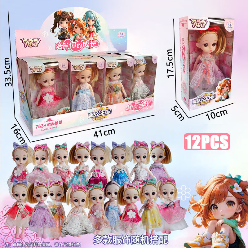 Niños de 6 pulgadas muñecas de 17 cm intercambiables Barbie princesa juego de clases de entrenamiento caja de regalo