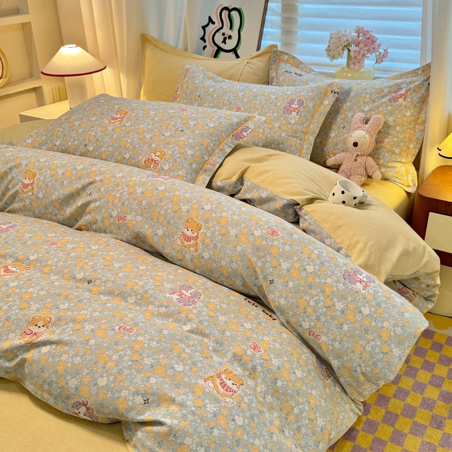 2025 otoño y invierno nuevo algodón de clase A grueso molienda cama de tres piezas de sábanas de algodón cubierta cama cubierta