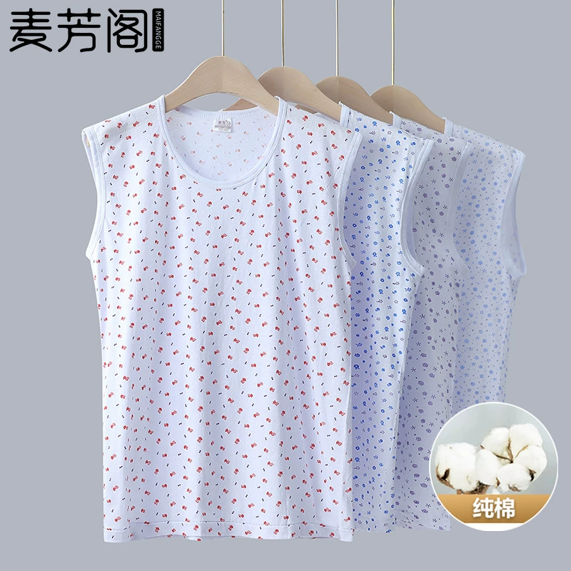 Старушка хлопчатобумажный жилет для женщин среднего и пожилого возраста летом тонкое нижнее белье для мамы