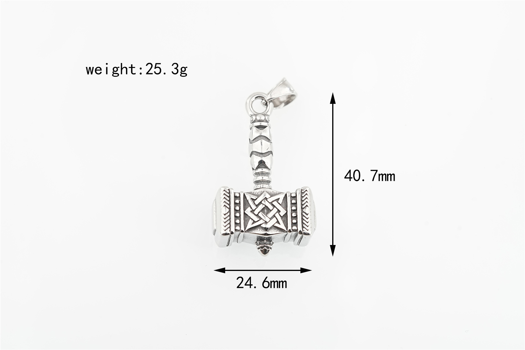 Men's Gender Retro Hammer Titanium Steel Men's Pendant Necklace Necklace Pendant