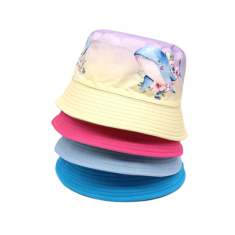 Children Unisex Cute Whale Printing Bucket Hat display picture 2