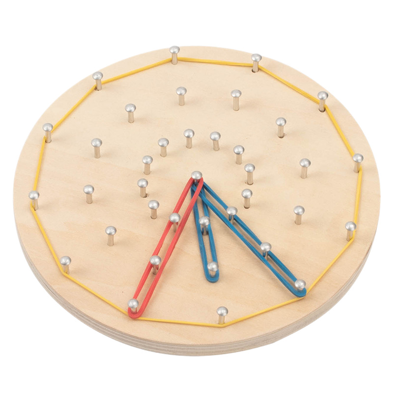 Tablero de clavos de reloj gráfico creativo para niños juguetes de educación temprana matemáticas puzzle tablero de clavos de madera
