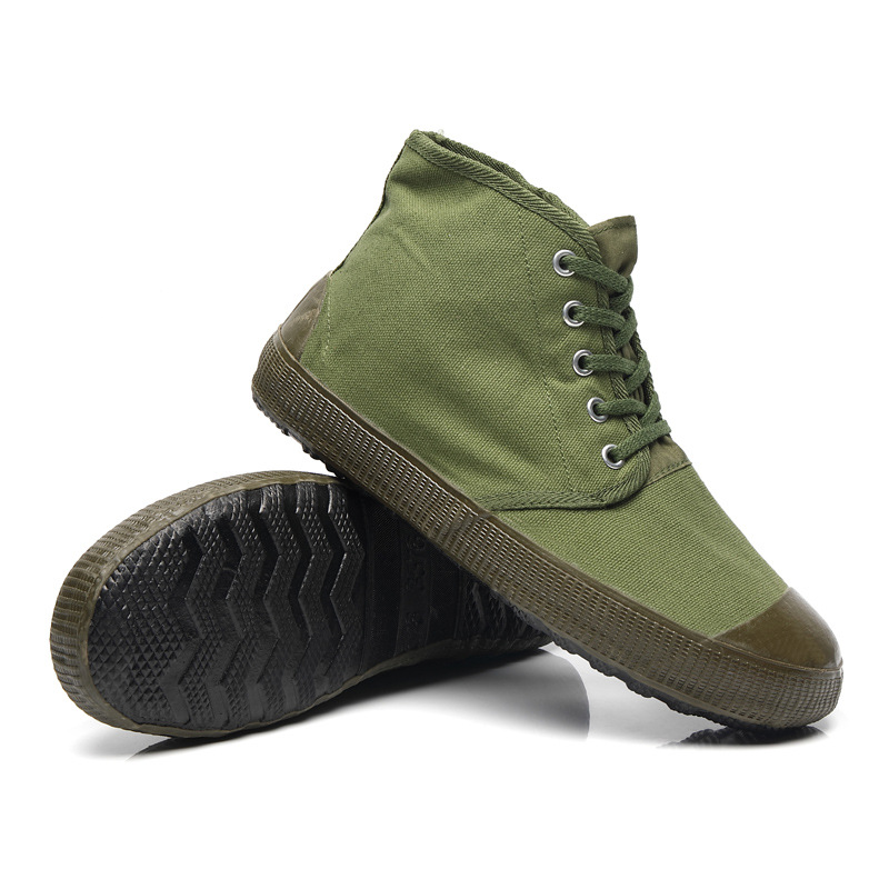 Factory Direct Sales High-Cut Farm Work Safety Shoes Yellow Ball Shoes Green Laojielao Shoes Rubber Sole Durable Outdoor Construction Work Shoes