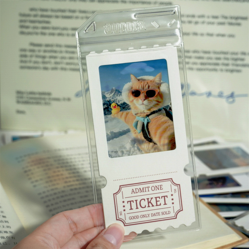 Reverse Film Calendar Anime Movie Ticket Stub Concert Idol Support Merchandise Postcard Transparent Card Creative
