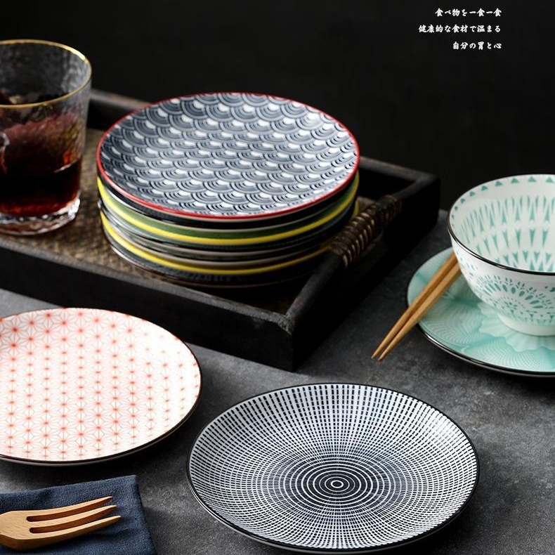 Supply Amazon 6-inch Japanese boneless bone garbage plate ceramic tableware dessert plate salad plate small dish