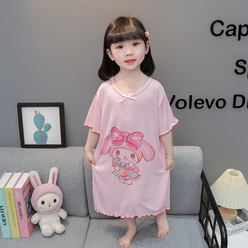 Pijama de niñas pijama de verano delgado bebé hielo ropa de aire acondicionado niñas pequeñas ropa de verano para niños ropa doméstica image 7