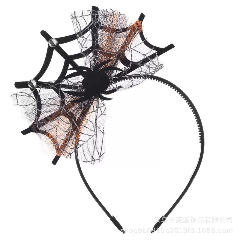 ハロウィンパーティーレース蜘蛛の巣ヘッドバンド面白い雰囲気ホリデーヘッドバンド漫画蜘蛛の巣ヘッドバンド|undefined