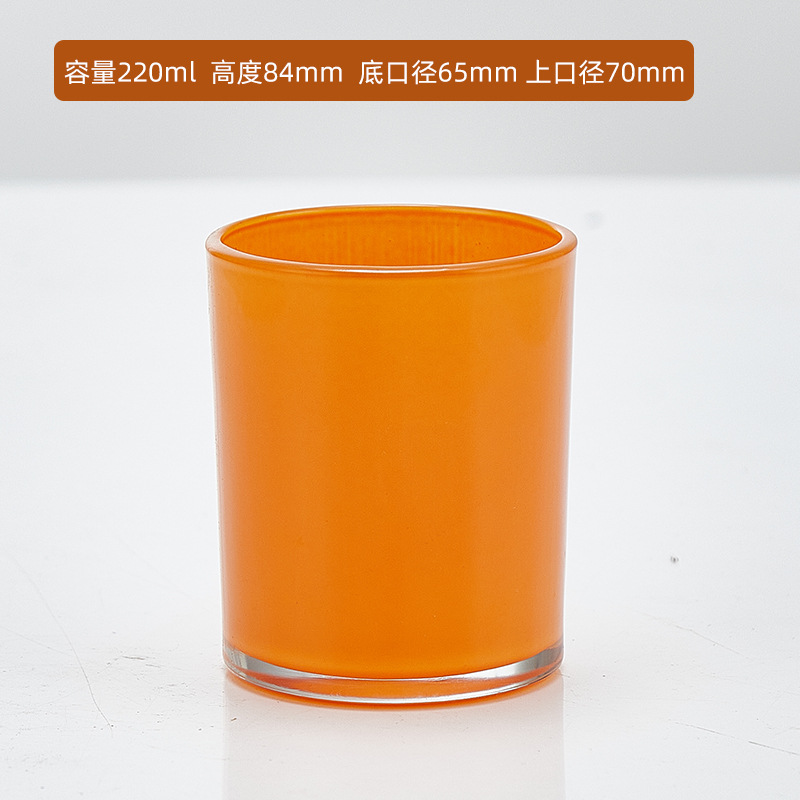 Candelaria de banano cubierta de banda de vidrio de colores vela DIY taza vacía dormitorio recipiente de candelaria de banano en candelabros