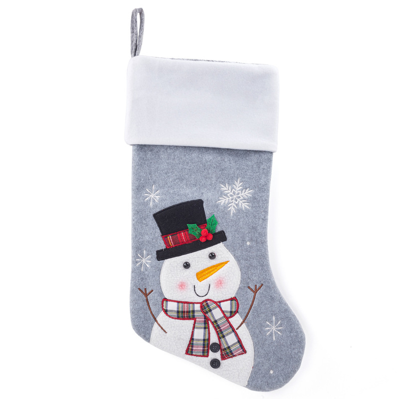 クリスマス靴下プレゼント袋新品立体雪だるまクリスマス靴下クリスマスプレゼント祝日キャンディー袋プレゼント靴下装飾|undefined