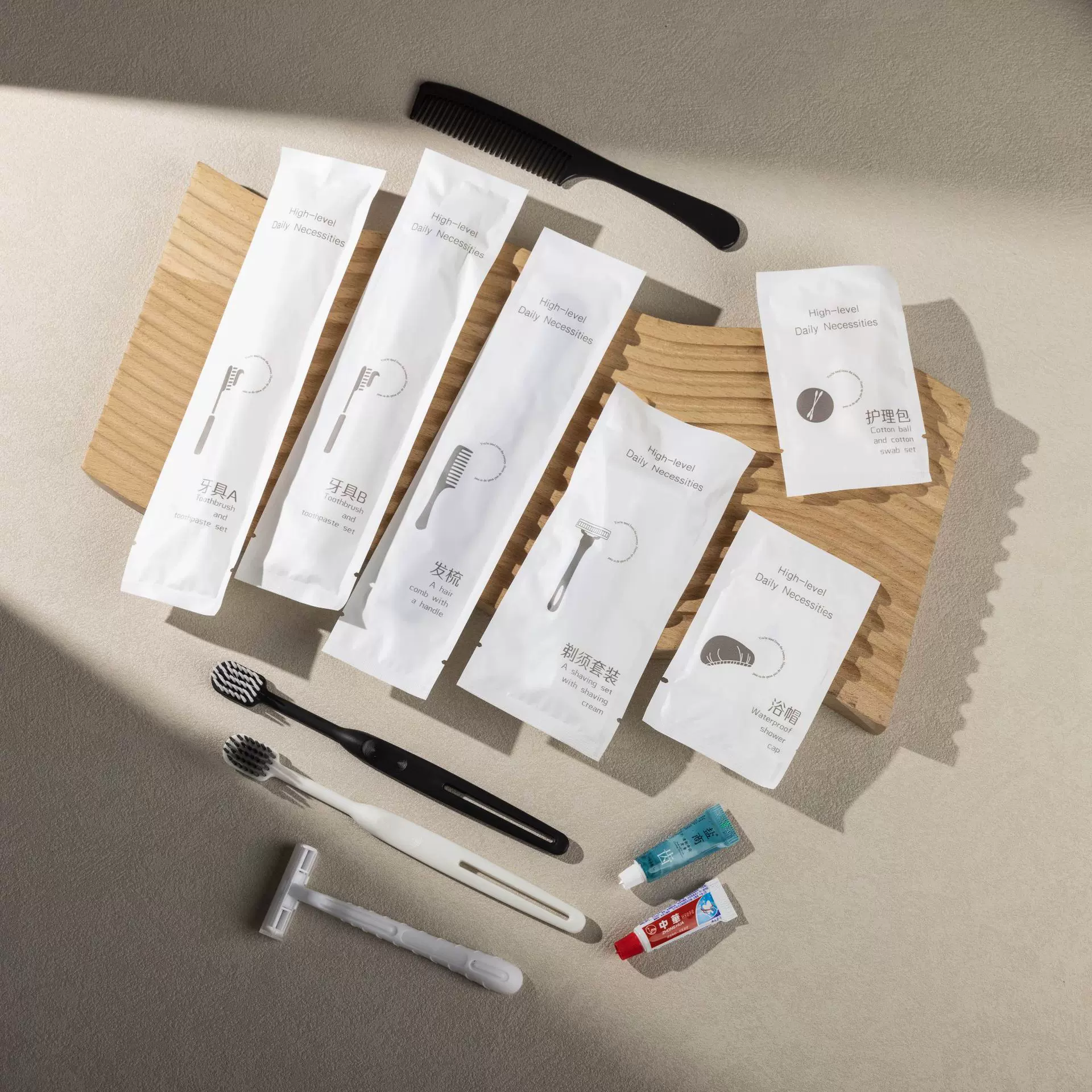净雅酒店民宿一次性洗漱用品套装牙刷带牙膏宾馆宽头牙刷酒店用品