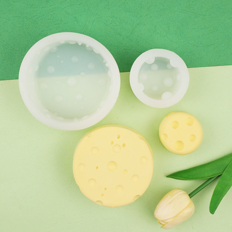 QUESO tamaño redondo pastel de fondant mousse helado molde para hornear jabón hecho a mano yeso arcilla DIY