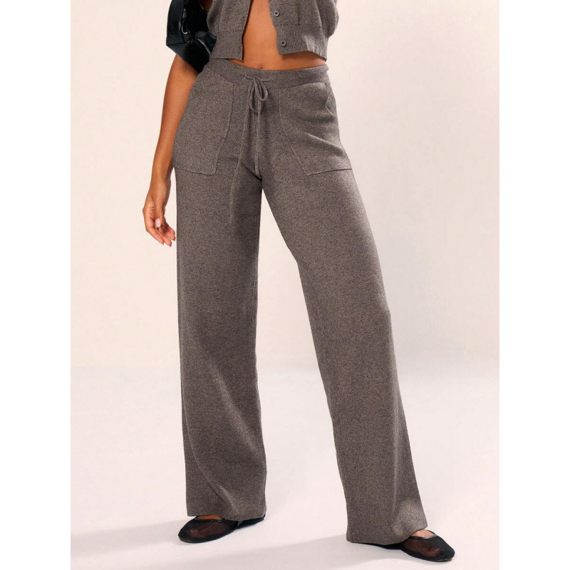 O 71194 Drawstring wide leg pants 带口袋休闲卫裤跨境速卖