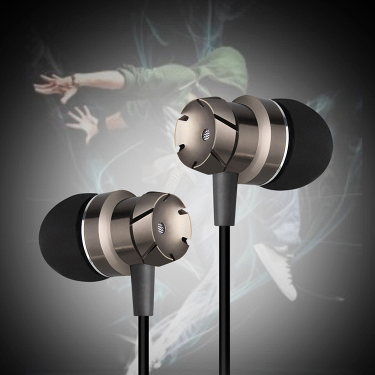手机线控金属游戏入耳式耳机重低音直插电脑PC耳麦入耳式运动耳机|ms
