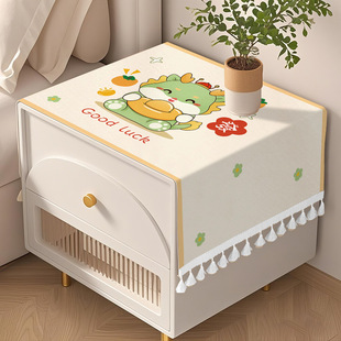 Bedside table cover towel dustproof decorative small tablecloth cartoon microwave oven cover cloth a generation of hair