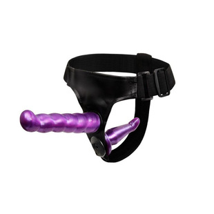 Black and Purple Hard Double-Headed Dynamic Pants 22021 Double-Attracting Cannon Lesbian Wear Pull-Up Pants Solid Double Penis Sex Products
