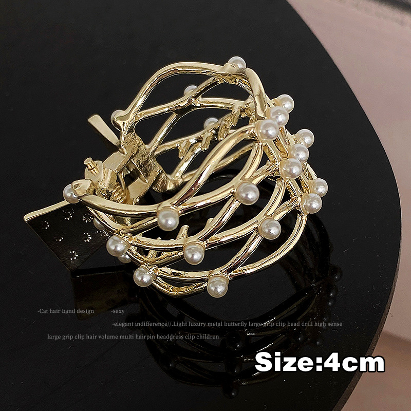 Metal hairpin, high horsetail, small claw clip, fixed coil hair artifact, female water drill, clip, head ornament, shark hair, claw wholesale