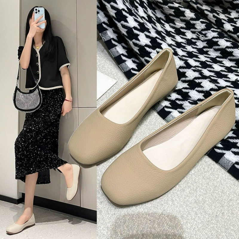 В наличии женские туфли на массивном каблуке с мягкой подошвой, дышащие, удобные для повседневной носки, новые летние туфли для мам 2025 года.