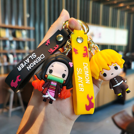 Cartoon Keychains Keychain Accessories Cartoon One Piece Cute Luffy Zoro Jinbei