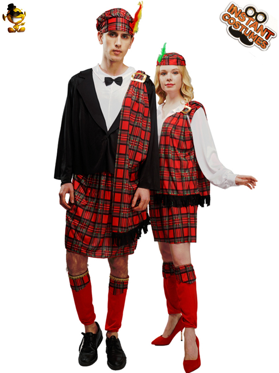 Trajes de pareja trajes nacionales escoceses trajes de fiesta trajes de cosplay trajes de rol