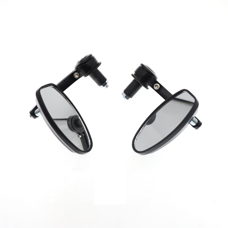 Modified motorcycle rearview mirror retro handlebar mirror 22MM handlebar universal oval rearview mirror all aluminum