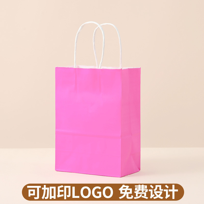 Bolsas de papel kraft personalizadas con LOGO impreso, bolsas de regalo rojas de Año Nuevo, bolsas de papel, bolsas de mano para cafetería, bolsas de embalaje para llevar