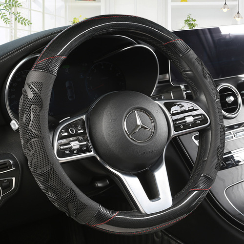 Factory-made Car Accessory Steering Wheel Cover Silicone Carbon Fiber All-Season Multicolor Non-Slip Handle Cover
