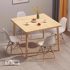 食卓家庭用小戸型北欧現代シンプル客間賃貸商用実木脚正方形食事テーブル