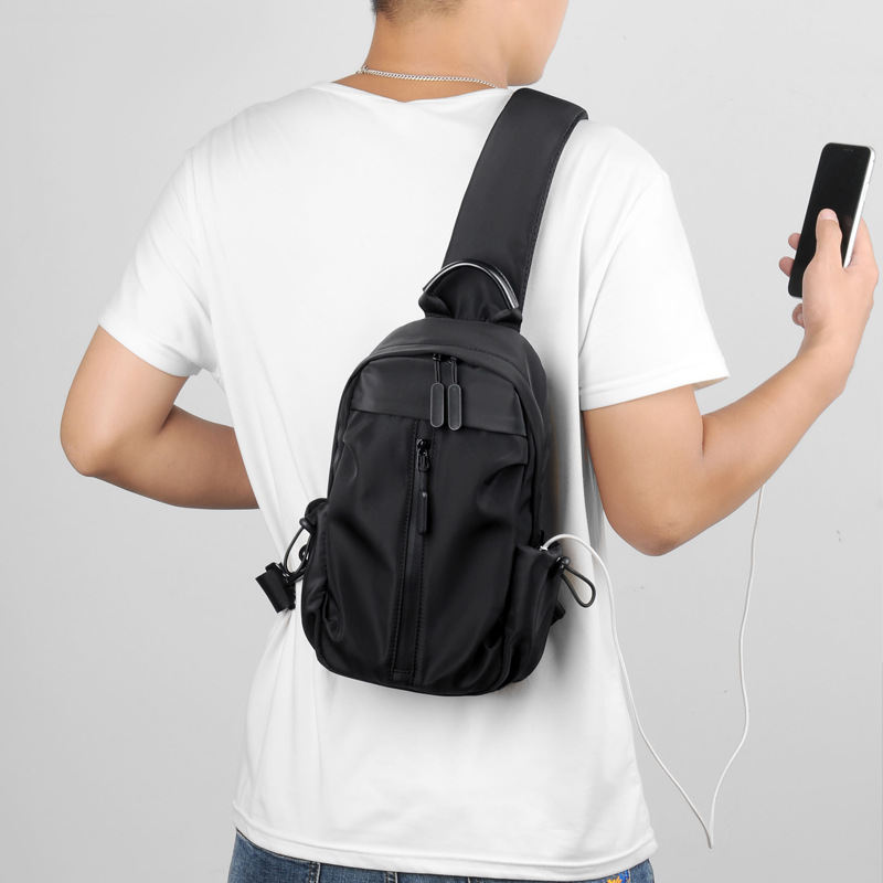 2021 otoño nuevo bolso de moda de la calle bolso de pecho Bolso bandolera de los hombres de moda negra bolso de teléfono móvil bolso de hombro al por mayor