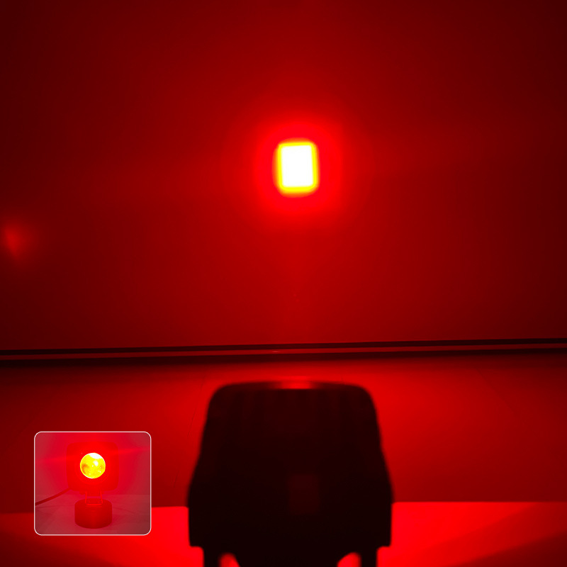 lámpara de advertencia industrial carretilla elevadora lámpara de advertencia de seguridad punta de flecha cuadrada patrón de lámpara de luz de grúa lámpara de luz roja y azul