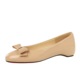 6821-H91 French patent leather round toe bow shallow mouth single shoe red sole versatile high rise commuting banquet women's shoes