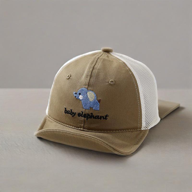 Gorra de bebé primavera y verano elefante bordado gorra de visera de bebé para hombres y mujeres gorras de béisbol para bebés gorra para el sol para bebés