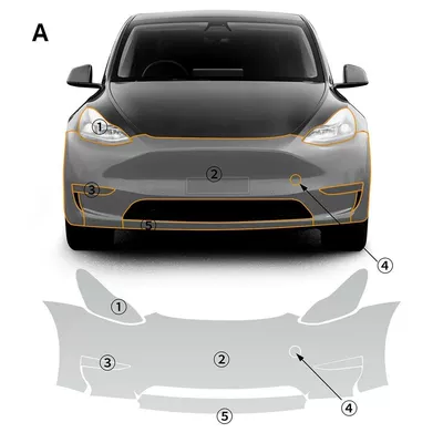 Cross-border special for 20-24 Tesla modelY special invisible car clothing TPU film paint protective film (Car paint protective film) - package-1-20-24-tesla-y